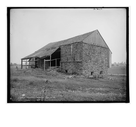 Barn, Gettysburg, day 1
